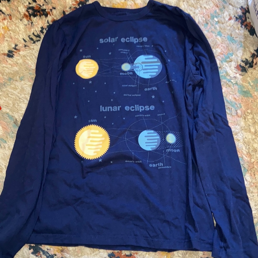 Long sleeved sun/moon navy blue long sleeve - sized xxl
